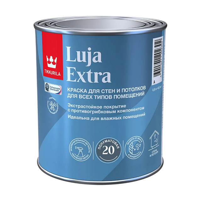 Краска экстра-стойкая LUJA EXTRA A п/мат 0,9л