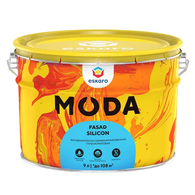 Краска "Eskaro MODA Fasad Silicon TR" 9л