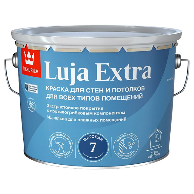 Краска экстра-стойкая LUJA EXTRA C мат 9л