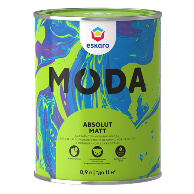 Краска "Eskaro MODA Absolute Matt TR" 0,9л